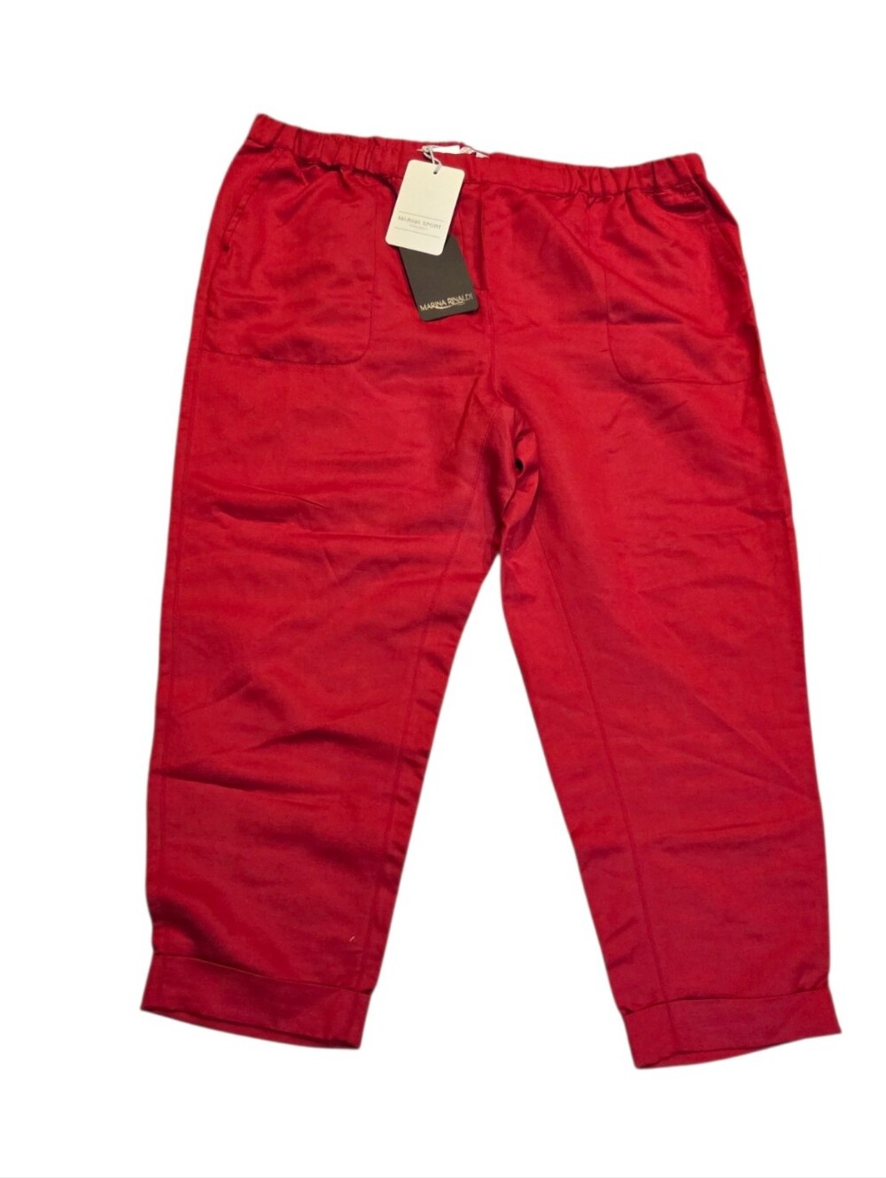 Marina Rinaldi Sport Recale Long Trouser Linen Blend Pockets Size 24W (33)
